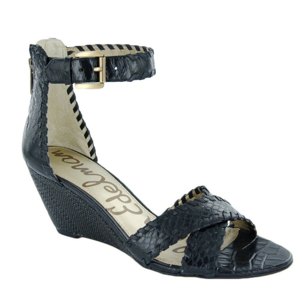 Sam Edelman Sylvia Black Snake Size 8.5